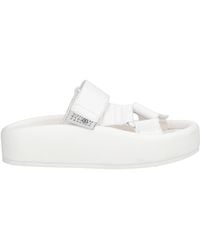 MM6 by Maison Margiela - Leather Velcro Strap Sandals - Lyst