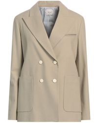 Alysi - Crème Blazer Viscose, Polyester, Wool, Elastane - Lyst