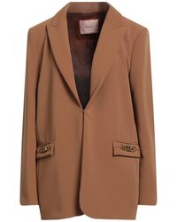 Twinset - Camel Blazer Polyester, Viscose, Elastane - Lyst