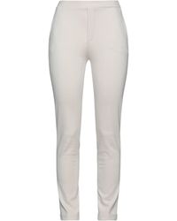 1 One - Ivory Pants Viscose, Polyamide, Elastane - Lyst