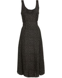 Masnada - Midi Dress Linen, Viscose - Lyst