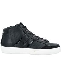 Leather Crown Trainers - Black