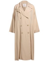 Compagnia Italiana - Sand Overcoat & Trench Coat Polyester, Elastane - Lyst