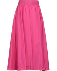 Haveone - Fuchsia Midi Skirt Cotton - Lyst
