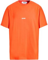 MSGM - T-Shirt Cotton - Lyst