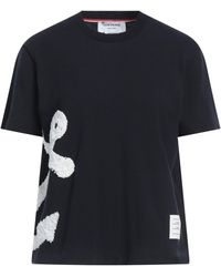 Thom Browne - Midnight T-Shirt Cotton, Elastane, Polyamide - Lyst