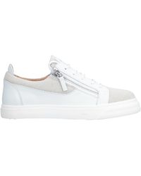 Giuseppe Zanotti Mens White Low-top Leather Sneakers
