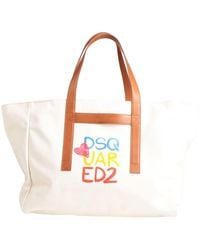DSquared² - Cream Handbag Cotton - Lyst