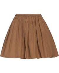 RED Valentino - Pleated Cotton-Blend Mini Skirt - Lyst