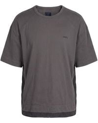 Juun.J - Charcoal T-Shirt Cotton, Nylon - Lyst