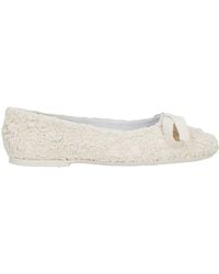 N°21 - Ivory Ballet Flats Textile Fibers - Lyst