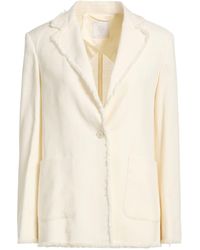 Eleventy - Ivory Blazer Cotton, Wool, Viscose, Linen, Elastane - Lyst