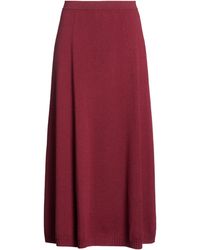 Gentry Portofino - Burgundy Midi Skirt Cashmere - Lyst