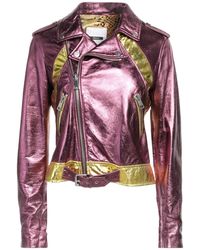 DIMORA - Mauve Jacket Soft Leather - Lyst