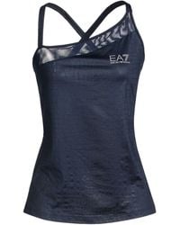 EA7 - Midnight Tank Top Recycled Polyester, Elastane - Lyst