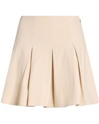 Jijil - Cream Mini Skirt Viscose, Polyamide, Elastane - Lyst