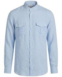 Canali - Light Shirt Linen - Lyst