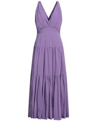 Manila Grace - Maxi Dress Polyester, Cotton - Lyst