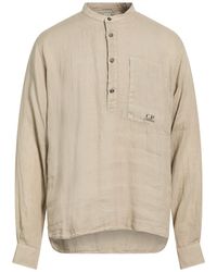 C.P. Company - Khaki Shirt Linen - Lyst