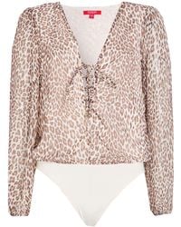 Guess - Cream Bodysuit Polyester - Lyst