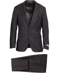 Canali - Charcoal Suit Wool - Lyst