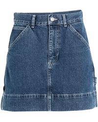 TOPSHOP Baumwolle jeansrock in Blau Damen Bekleidung Röcke Miniröcke 