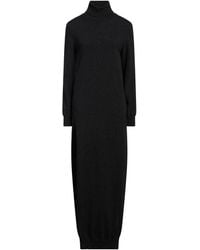 Semicouture - Charcoal Maxi Dress Virgin Wool, Cashmere - Lyst