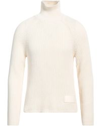 Ami Paris - Ivory Turtleneck Cotton, Wool - Lyst