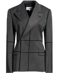 MM6 by Maison Margiela - Blazer Polyester, Virgin Wool, Elastane - Lyst
