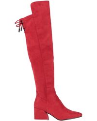 CafeNoir Knee Boots - Red
