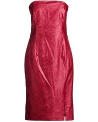 DOUBLE C - Midi Dress Polyurethane, Viscose - Lyst