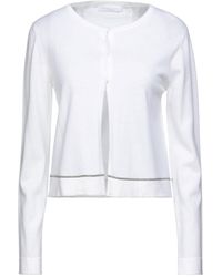 Femme Vêtements Sweats et pull overs Cardigans Cardigan Coton Fabiana Filippi en coloris Blanc 