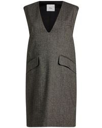 8pm - Charcoal Mini Dress Polyester, Viscose, Wool - Lyst