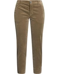 120% Lino - Khaki Pants Cotton, Elastane - Lyst