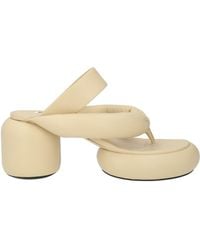 Jil Sander - Ivory Thong Sandal Leather - Lyst