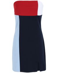 Laneus Synthetik Kurzes Kleid in Blau und kurze Kleider Damen Bekleidung Kleider Mini 
