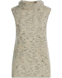 Alysi - Crème Cream Turtleneck Mohair Wool, Virgin Wool, Cotton - Lyst