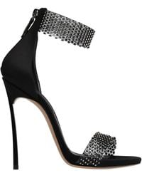 Casadei - Sandals Leather, Textile Fibers - Lyst