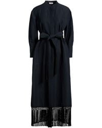 Agnona - Midi Dress Linen, Silk - Lyst
