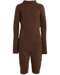 Rick Owens - Dark Playsuit Virgin Wool - Lyst