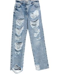 Department 5 Denim Jeanshose in Schwarz Damen Bekleidung Jeans Jeans mit gerader Passform 