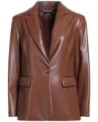 Clips - Chocolate Blazer Polyester, Polyurethane - Lyst