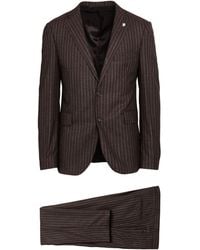 Lubiam - Dark Suit Virgin Wool, Elastane - Lyst