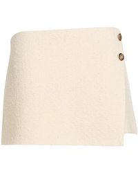 Ba&sh - Ivory Shorts & Bermuda Shorts Wool, Polyamide, Polyester, Silk, Acrylic - Lyst