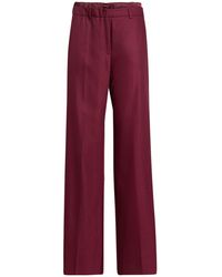 Marella - Burgundy Pants Virgin Wool, Polyester, Viscose - Lyst