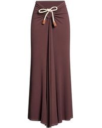 Erika Cavallini Semi Couture - Chocolate Maxi Skirt Acetate, Polyamide, Elastane - Lyst