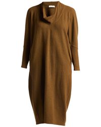 Gentry Portofino - Khaki Midi Dress Virgin Wool - Lyst