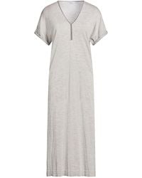 Brunello Cucinelli - Midi Dress Cashmere, Silk, Brass - Lyst