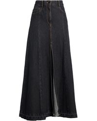 forte_forte - Denim Skirt Cotton - Lyst
