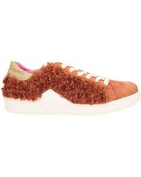Nila & Nila - Tan Sneakers Leather, Textile Fibers - Lyst